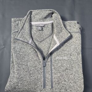 Eddie Bauer Men's Zip-Up Sweater in Gray